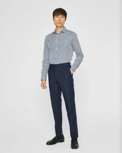 Top 10 😍 Club Monaco Men Modern 👗 Dress Trouser Navy 🔔