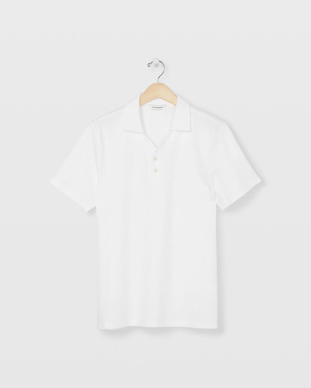 Discount ๐ Club Monaco Men Split Neck Polo Blanc De Blanc ๐ฅฐ