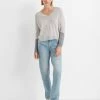 Promo 🎁 Club Monaco 👩 Women Zaydie Merino Wool Sweater Light Grey 🎉