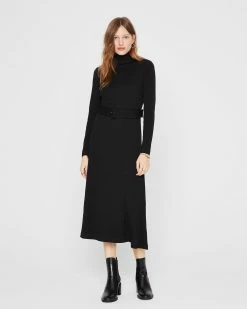 Best Sale 😍 Club Monaco 👩 Women Melissah Knit 👗 Dress Black ✨