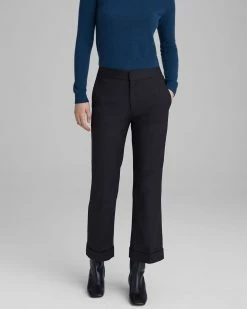 Best deal ๐ฏ Club Monaco ๐ฉ Women Cropped Kick Flare Pants Black ๐