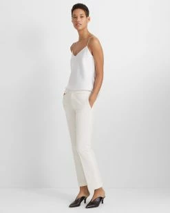 Flash Sale 😉 Club Monaco 👩 Women Classic Trouser Winter White 😀