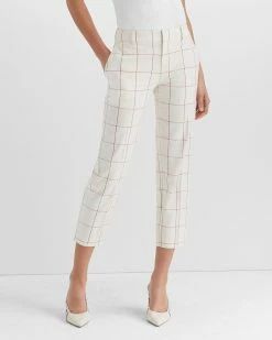 Budget ✨ Club Monaco 👩 Women Patterned Matie Pants Rust/Tan Multi 🌟