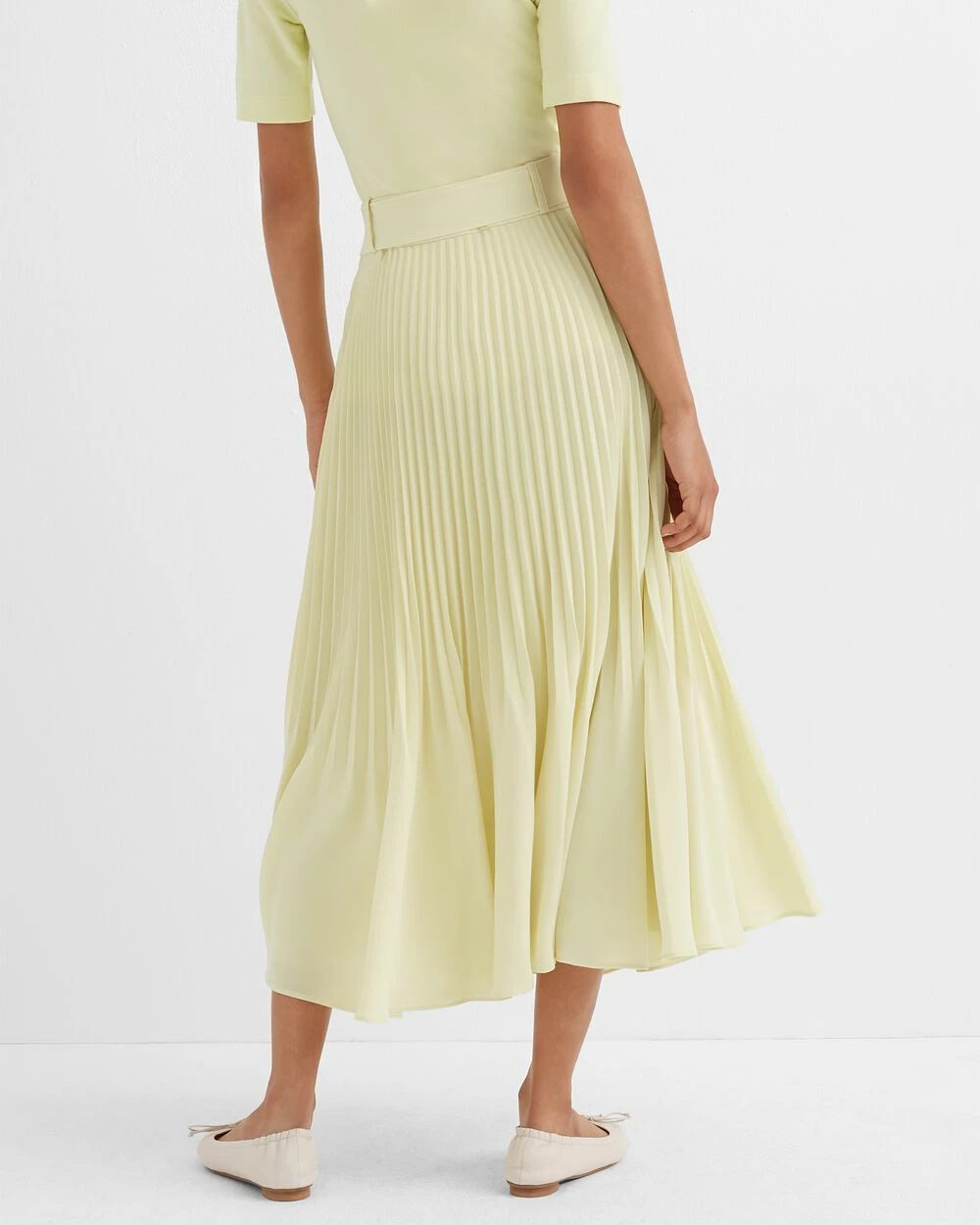 Buy ๐ฅ Club Monaco ๐ฉ Women Split Pleat ๐ Skirt Neon Green ๐ - Image 3