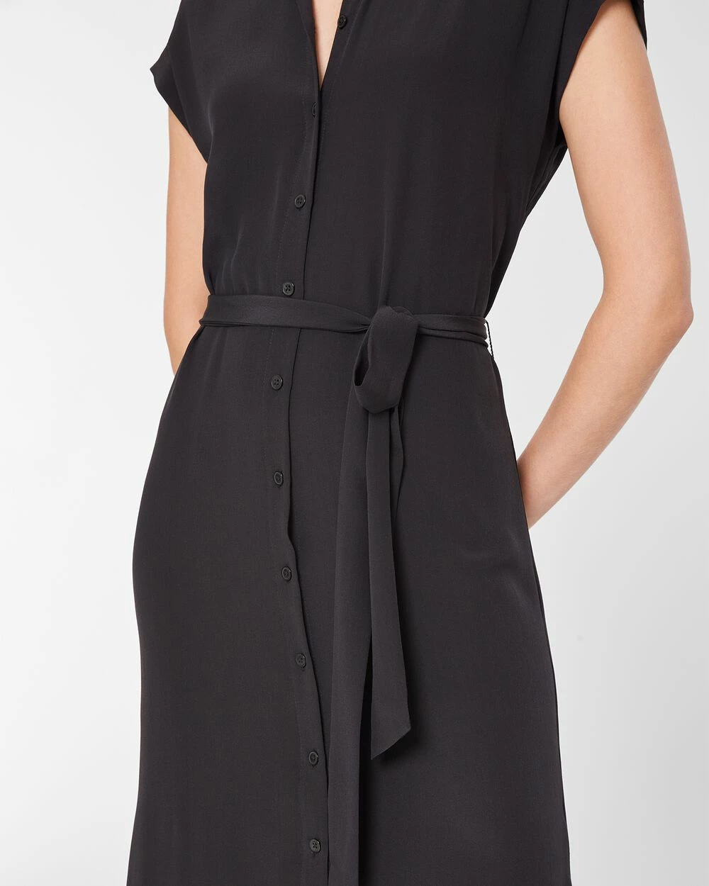 Best Pirce 🔔 Club Monaco 👩 Women Danielle Silk 👗 Dress Black 🛒 - Image 3