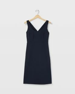 Brand new 😍 Club Monaco 👩 Women Button Back Vent 👗 Dress Blueberry 🌟