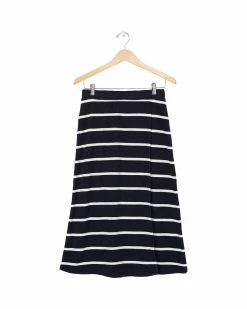 Wholesale 💯 Club Monaco 👩 Women Terry Toweling 👗 Skirt Navy - Navy/White Stripe ❤️