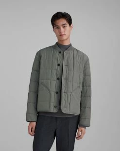 Cheap 😍 Club Monaco Men Quilted Jacket Castor Grey 🔔