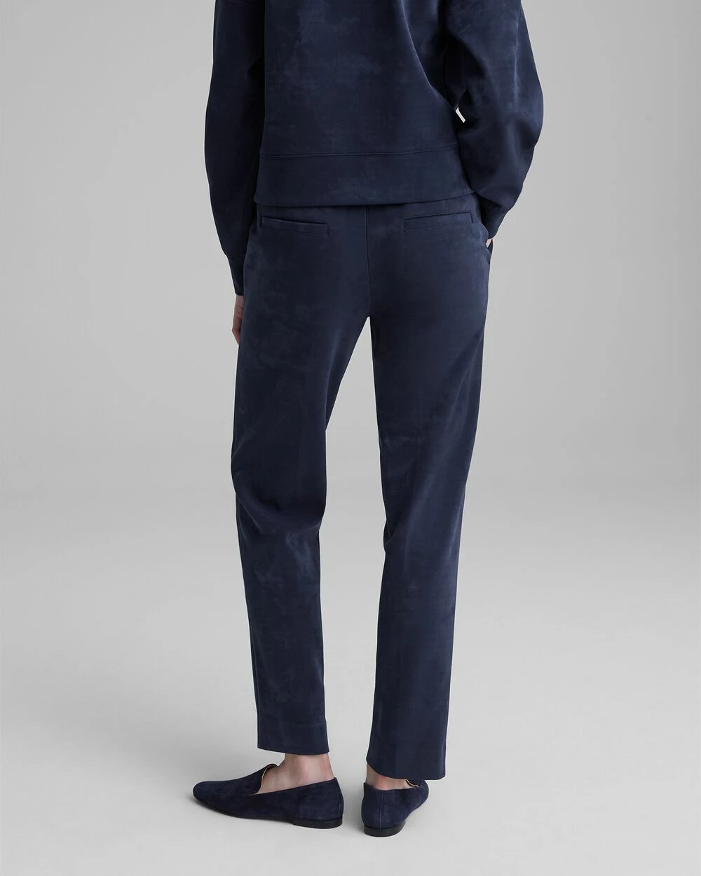 Wholesale β Club Monaco π© Women Suede Knit Pants Navy π€© - Image 2