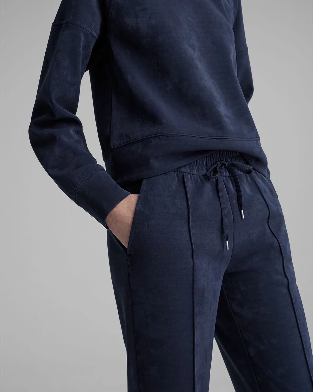 Wholesale β Club Monaco π© Women Suede Knit Pants Navy π€© - Image 3