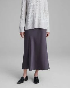 Outlet ⌛ Club Monaco 👩 Women Slip 👗 Skirt Ebony 🔥