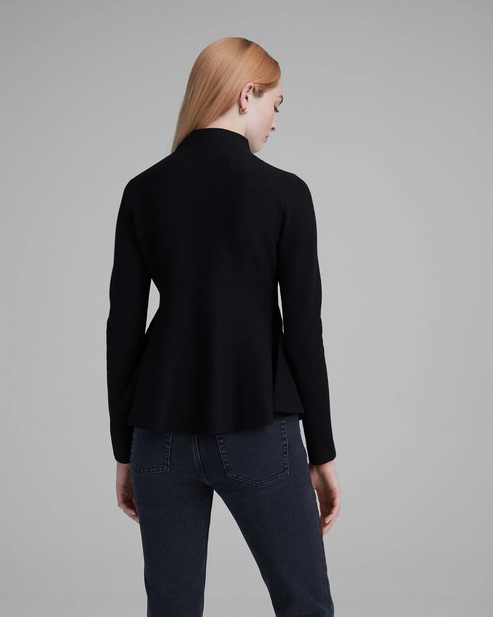 Best Pirce ๐ Club Monaco ๐ฉ Women Milano Peplum Sweater Black ๐ - Image 2