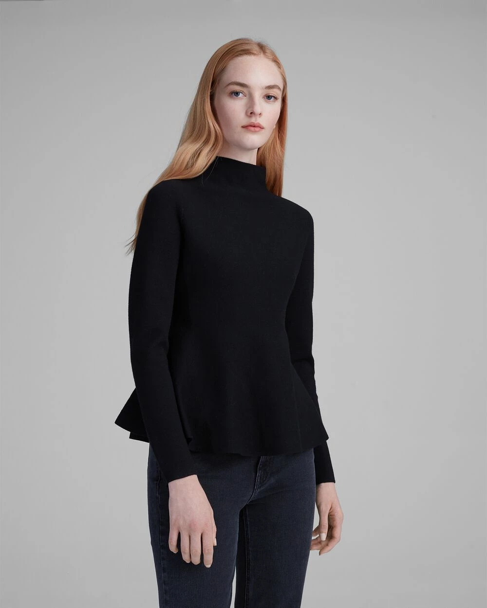 Best Pirce ๐ Club Monaco ๐ฉ Women Milano Peplum Sweater Black ๐