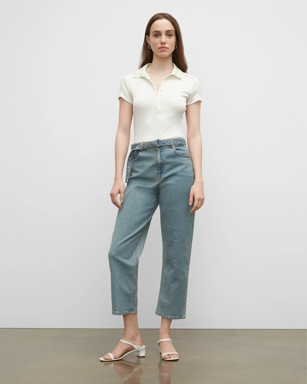 Brand new ๐ Club Monaco ๐ฉ Women The Easy Crop ๐ Jeans Indigo โค๏ธ