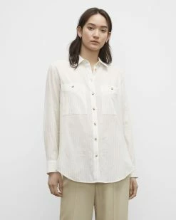 Buy 🔥 Club Monaco 👩 Women Striped Marnee 👕 Shirt Stripe 🔥