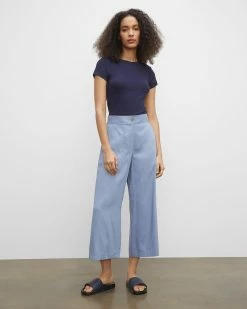 Coupon ⭐ Club Monaco 👩 Women Lightweight Culottes English Blue 👍
