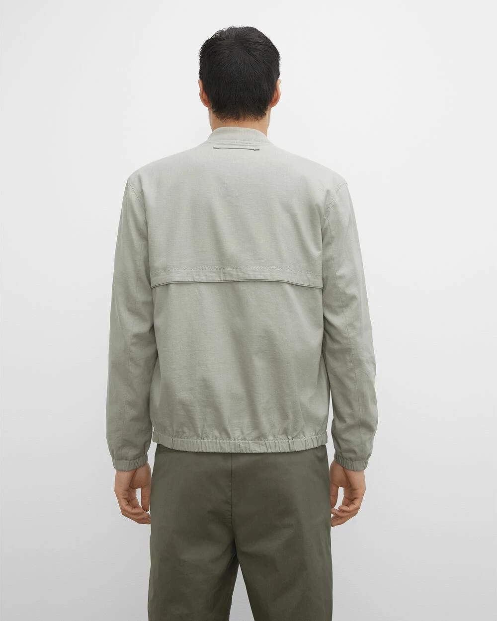 Cheap ๐ Club Monaco Men ๐ Summer Linen Bomber Light Green โ๏ธ - Image 2