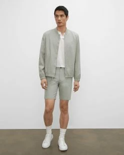 Promo 🌟 Club Monaco Men Maddox Texture 9 Inch Shorts Iron 🌟