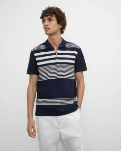 Best deal ✔️ Club Monaco Men Block Stripe Polo Navy 😉