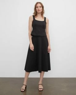 Top 10 ❤️ Club Monaco 👩 Women Full Sweep Knit 👗 Skirt Black 🔔