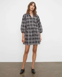 Outlet β Club Monaco π© Women Plaid Puff Sleeve Mini π Shirt π Dress Plaid β