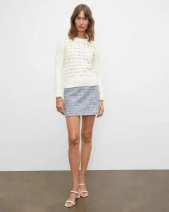 Flash Sale 😉 Club Monaco 👩 Women Textured Mini 👗 Skirt Blue 🥰