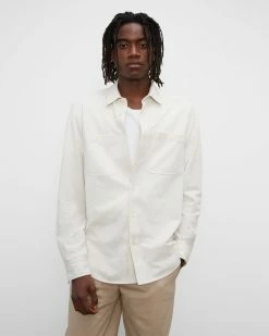 Flash Sale ๐ฅฐ Club Monaco Men Knit Utility ๐ Shirt Silver Birch ๐ฅฐ