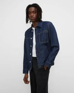 Cheap ❤️ Club Monaco Men Denim Jacket Indigo 💯