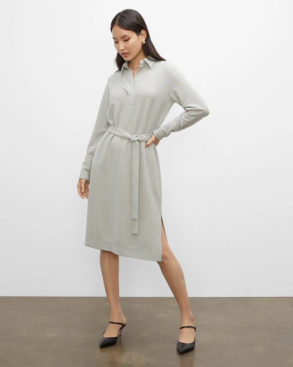 Cheap π Club Monaco π© Women Long π Shirt π Dress Green π€© - Image 3