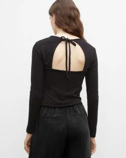 Best deal 😀 Club Monaco 👩 Women Open Back Top Black 🎉