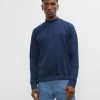 Cheapest 🎉 Club Monaco Men Tea Dyed Mockneck Sweater Dark Navy 🎉