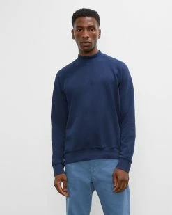 Cheapest 🎉 Club Monaco Men Tea Dyed Mockneck Sweater Dark Navy 🎉