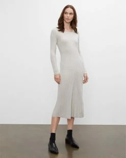 Flash Sale ✨ Club Monaco 👩 Women Slim Long Sweater 👗 Dress Grey ✔️