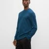 Best Pirce ⭐ Club Monaco Men Double Knit Crewneck Sweater Blue Opal 💯
