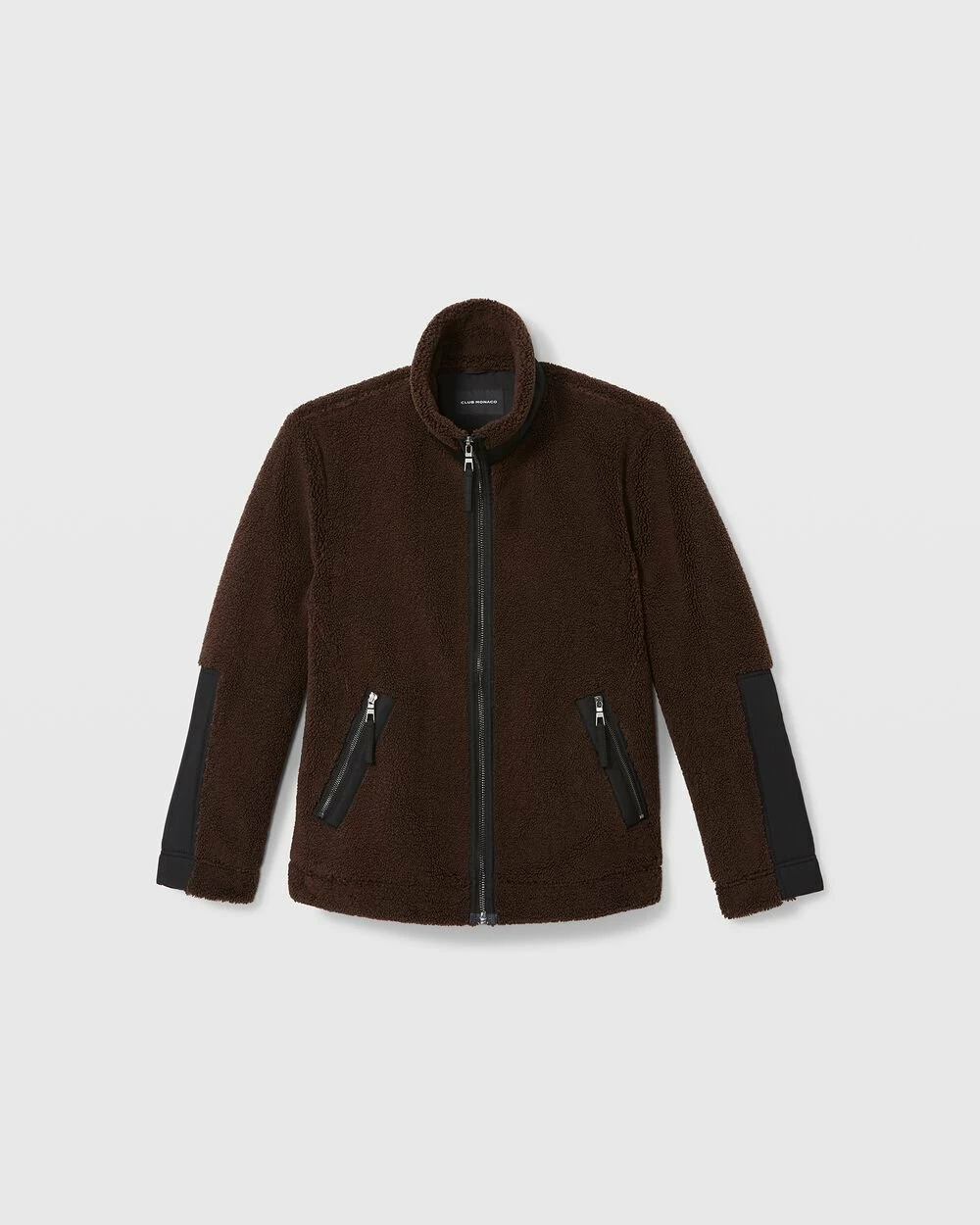 Cheap โ Club Monaco Men Sherpa Jacket Chocolate โ - Image 4