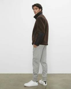 Cheap ⌛ Club Monaco Men Sherpa Jacket Chocolate ⌛