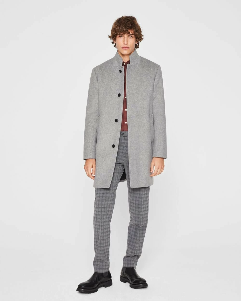Best deal 🔥 Club Monaco Men Loukas Funnel Neck 🧥 Coat Grey ❤️