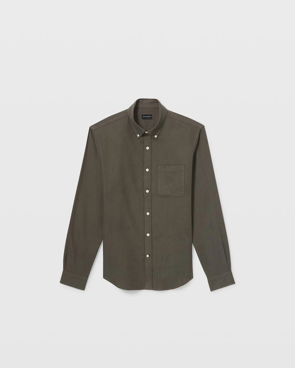 Flash Sale ✔️ Club Monaco Men Long Sleeve Texture Flannel 👕 Shirt Dark Green 🎁 - Image 4