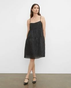 Deals π Club Monaco π© Women Textured Tiered π Dress Black π