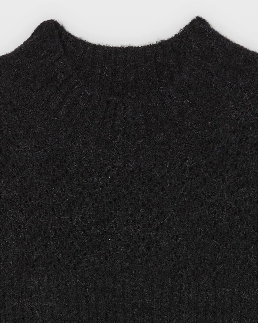 Promo ๐ Club Monaco ๐ฉ Women Pointelle Yoke Sweater Black โญ - Image 4