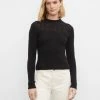 Promo 🔔 Club Monaco 👩 Women Pointelle Yoke Sweater Black ⭐