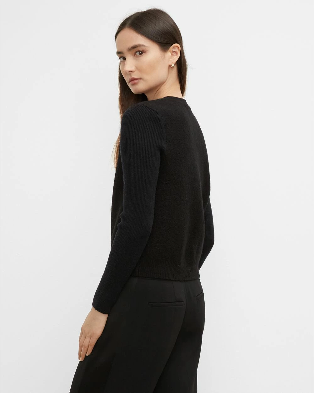 Top 10 ๐ Club Monaco ๐ฉ Women Boiled Wool Cardigan Black ๐ - Image 2