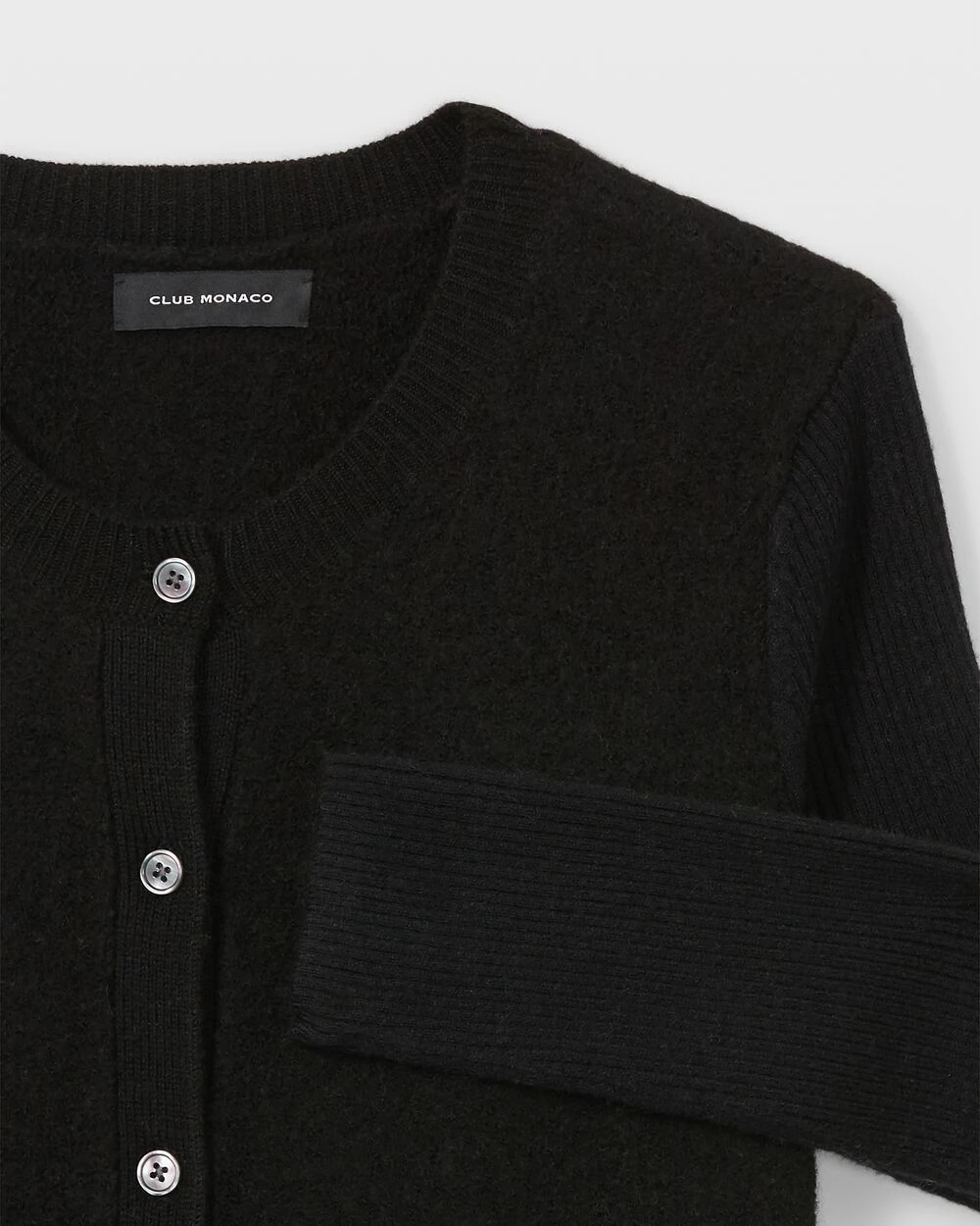 Top 10 ๐ Club Monaco ๐ฉ Women Boiled Wool Cardigan Black ๐ - Image 5