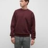 Best Sale ⭐ Club Monaco Men Tech Terry Crewneck Sweatshirt Dark Purple 🤩