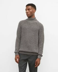Top 10 ๐ฅ Club Monaco Men Marled Rib Turtleneck Black Multi ๐