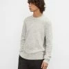 Best Sale 🛒 Club Monaco Men Sporty Donegal Crew Sweater Light Grey 😀