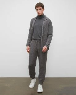 New 🥰 Club Monaco Men Marled Rib Pants Black Multi ⭐