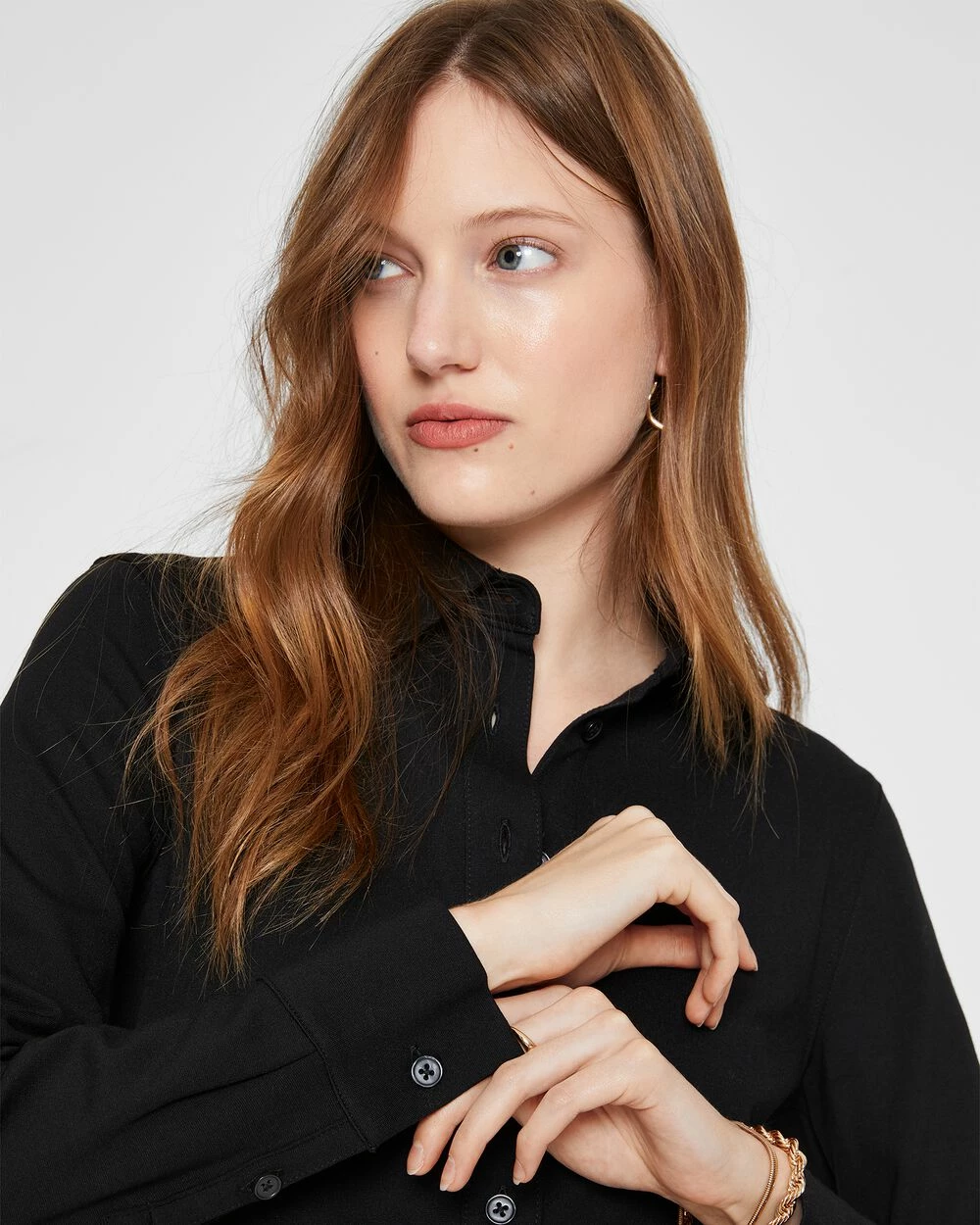 Flash Sale ๐งจ Club Monaco ๐ฉ Women Perfect Slim Knit ๐ Shirt Cream ๐ - Image 3