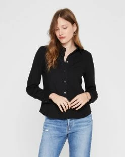 Flash Sale 🧨 Club Monaco 👩 Women Perfect Slim Knit 👕 Shirt Cream 🌟