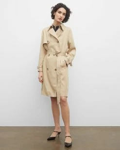 Best reviews of ๐ Club Monaco ๐ฉ Women The Everywear Trench ๐งฅ Coat Safari Tan โค๏ธ